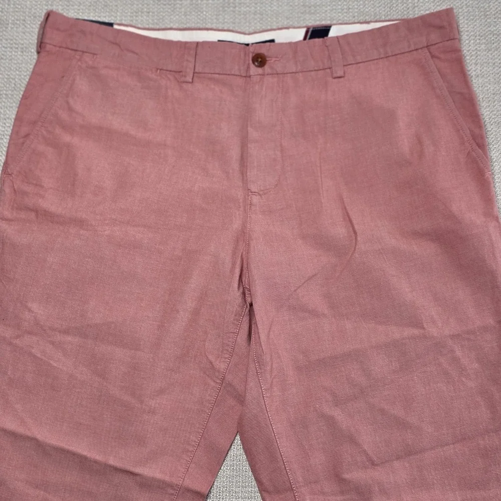 Tommy Hilfiger Men's 38x30 Stretch Chino Custom Fit Casual Pants Salmon Pink NWT